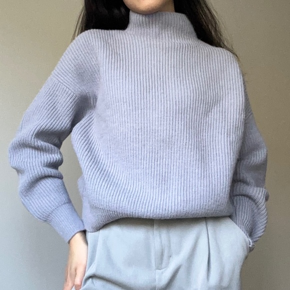Pastel Purple Chunky Knit Sweater - Picture 1 of 7